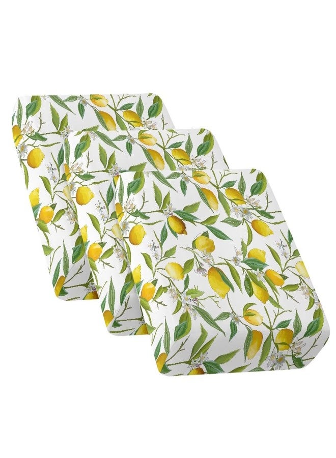 Psesaysky Stretch Individual Seat Cushion Covers Vintage Lemon Sofa Cover Couch Cushion Cover Slipcover Sets Soft Washable Fabric (3 Piece Sofa Cushion Covers - Image 1